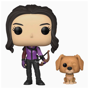 Funko POP! Marvel: Hawkeye - Kate Bishop with Lucky the Pizza Dog Vinyl Figure #1212 - Bards & Cards