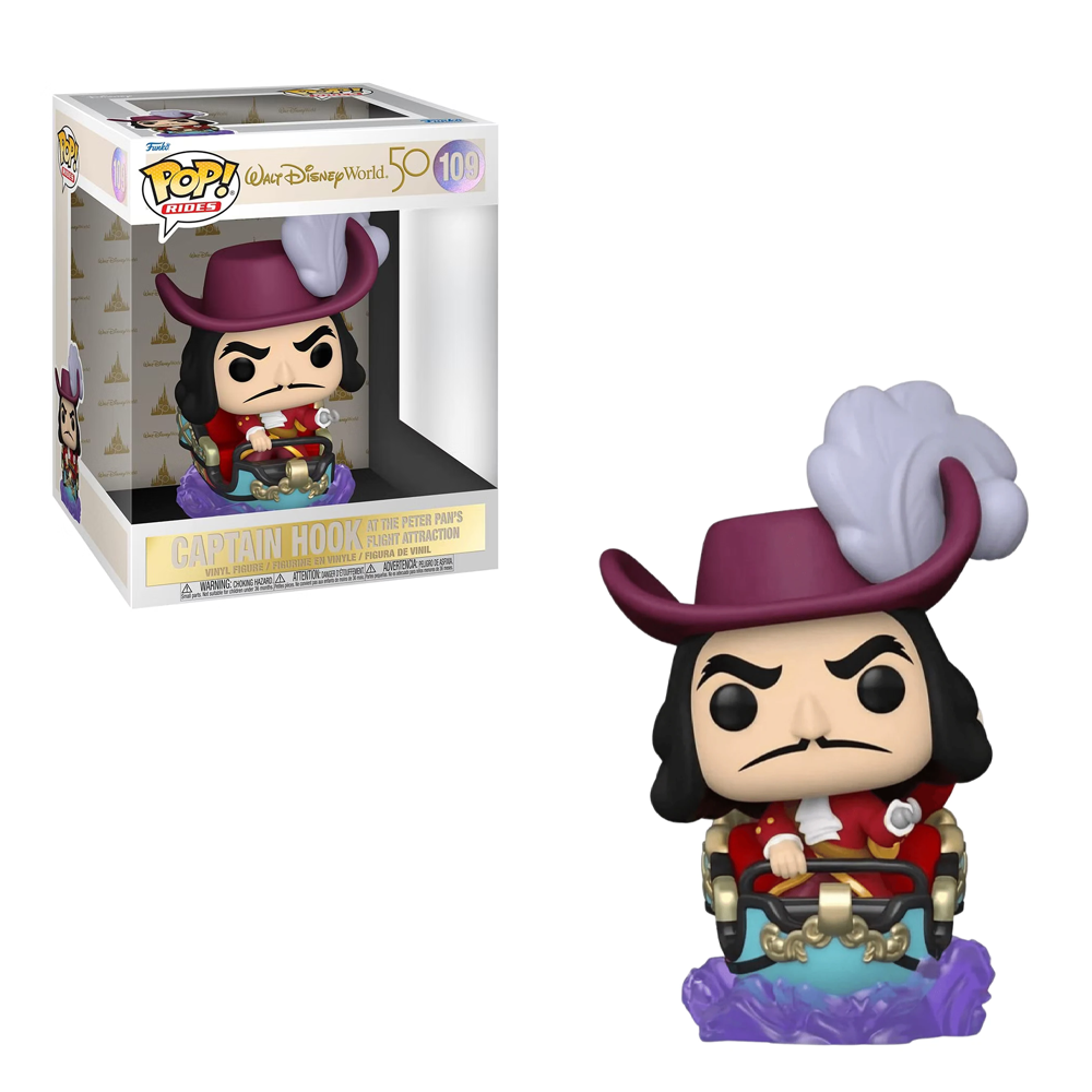 Funko POP! Ride: Walt Disney World 50th - Captain Hook on Peter Pan's Flight Attraction Vinyl Figure #109