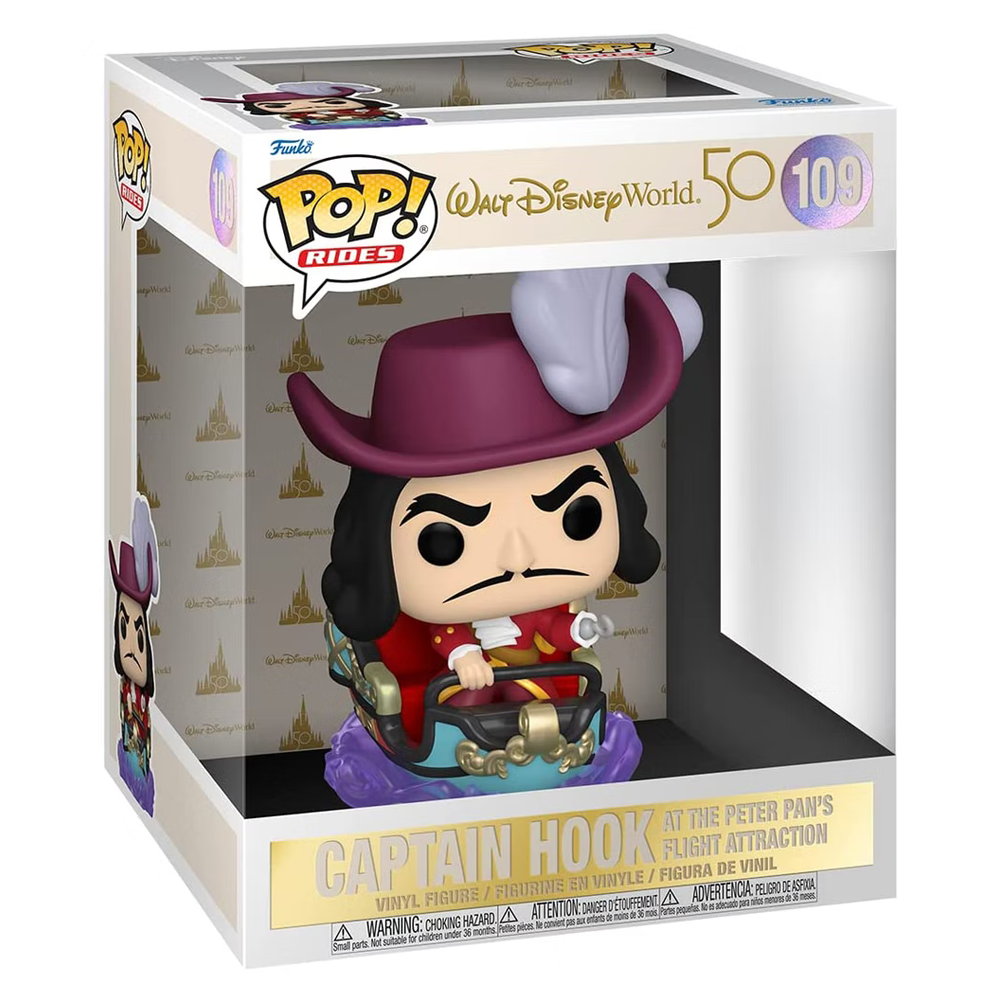 Funko POP! Ride: Walt Disney World 50th - Captain Hook on Peter Pan's Flight Attraction Vinyl Figure #109