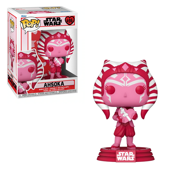 Funko POP! Star Wars: Valentines - Ahsoka Vinyl Figure #496 - Bards & Cards