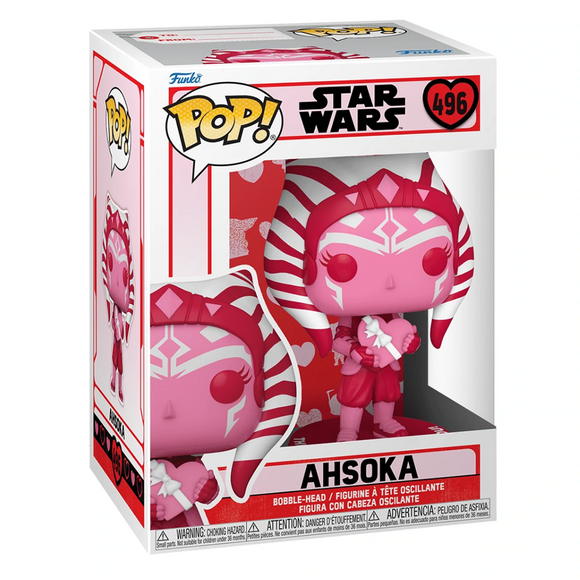Funko POP! Star Wars: Valentines - Ahsoka Vinyl Figure #496 - Bards & Cards