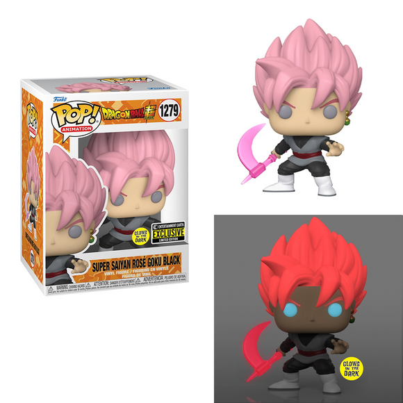 Funko POP! Dragon Ball Super - Super Saiyan Rose Goku Black (Glow in the Dark) Vinyl Figure #1279 Entertainment Earth Exclusive [READ DESCRIPTION] - Bards & Cards