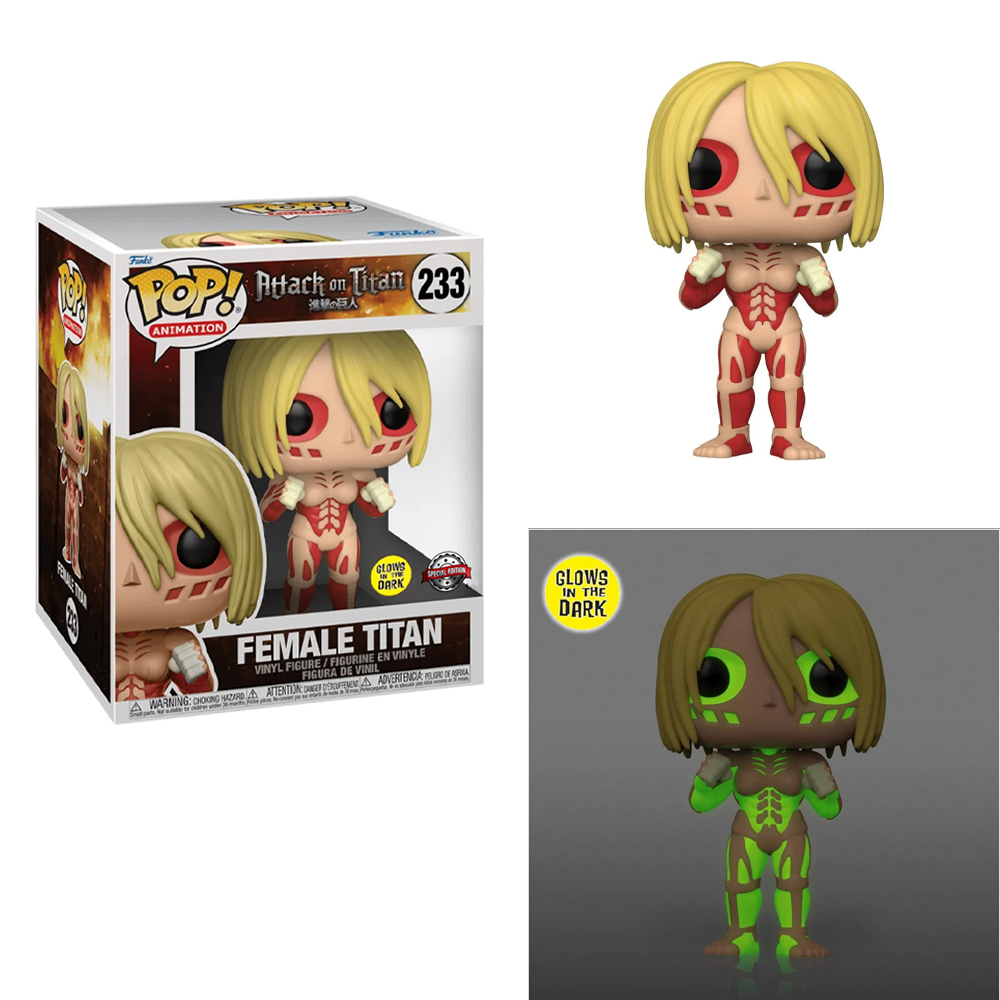 Funko POP! Deluxe: Attack on Titan - Female Titan (Glow in the Dark) 6-Inch Vinyl Figure #233 Special Edition Exclusive [READ DESCRIPTION]