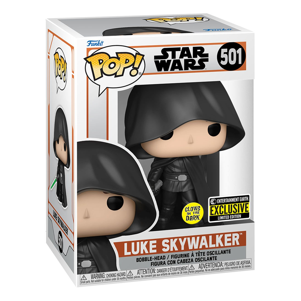 Funko POP! Star Wars: The Mandalorian - Luke Skywalker (Glow in the Dark) Vinyl Figure #501 Entertainment Earth Exclusive [READ DESCRIPTION]