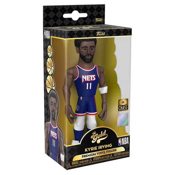 Funko Vinyl GOLD: NBA: Nets - Kyrie Irving (City Edition '21) 5-Inch Vinyl Figure - Bards & Cards