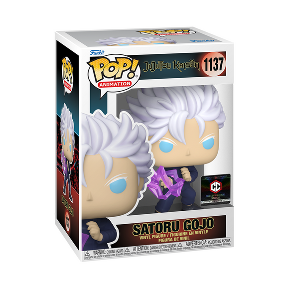 Funko POP! Jujutsu Kaisen - Satoru Gojo (Unmasked with Hollow Purple) Vinyl Figure #1137 Chalice Exclusive [READ DESCRIPTION] - Bards & Cards