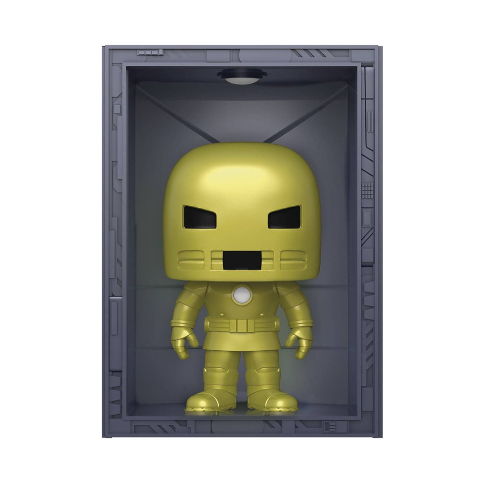 Funko POP! Deluxe: Marvel Hall of Armor - Iron Man (Model 1: Golden Armor) Vinyl Figure #1035 Previews Exclusive (PX) - 0