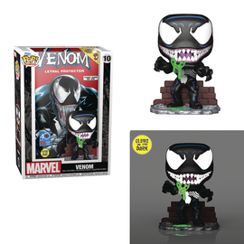 Funko POP! Comic Cover: Marvel - Venom (Glow in the Dark) Vinyl Figure #10 Preview Exclusive (PX) - Bards & Cards