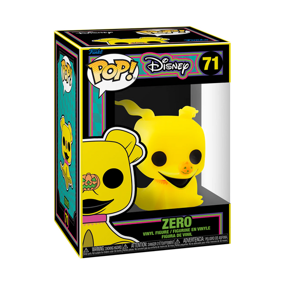 Funko POP! Nightmare Before Christmas - Zero (Blacklight) Vinyl Figure #71 - Bards & Cards