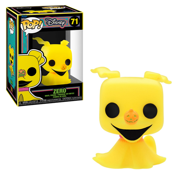 Funko POP! Nightmare Before Christmas - Zero (Blacklight) Vinyl Figure #71 - Bards & Cards