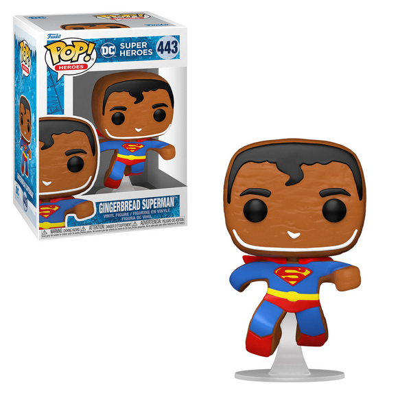 [PRE-ORDER] Funko POP! DC Holiday - Gingerbread Superman Vinyl Figure #443 - Bards & Cards