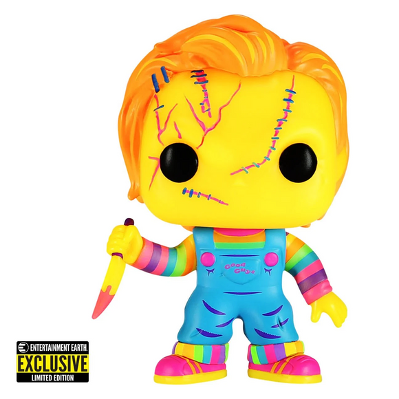 Funko POP! Child's Play - Chucky (Blacklight) Vinyl Figure Entertainment Earth Exclusive [READ DESCRIPTION] - Bards & Cards