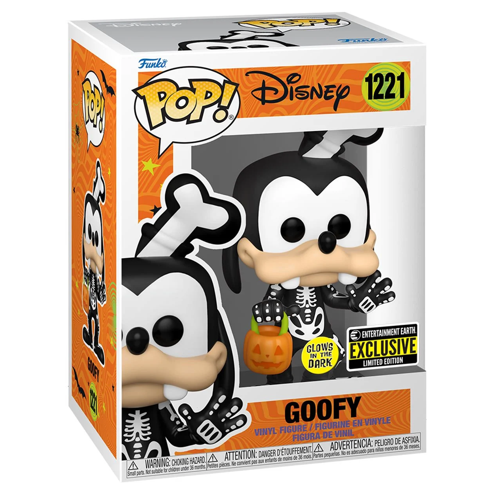 Funko POP! Disney - Skeleton Goofy (Glow in the Dark) Vinyl Figure #1221 Entertainment Earth Exclusive - 0