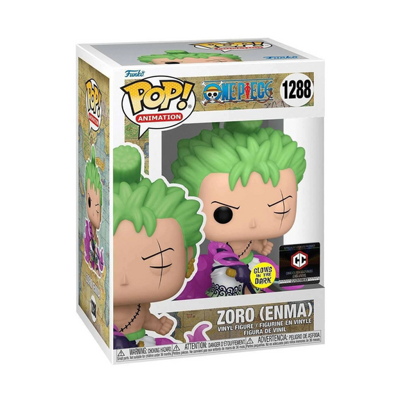 Funko POP! One Piece - Zoro (Enma) Glow in the Dark Vinyl Figure #1288 Chalice Exclusive [READ DESCRIPTION] - Bards & Cards