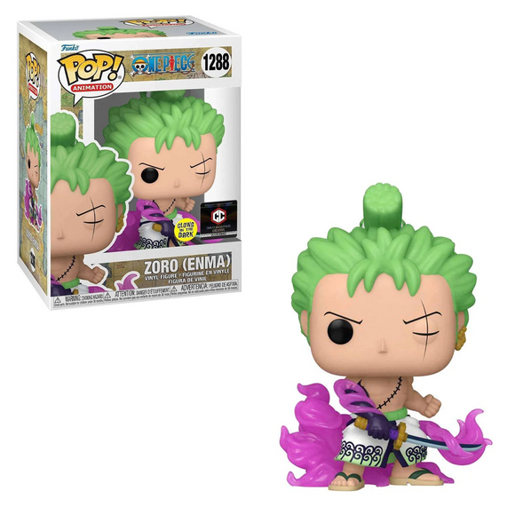 Funko POP! One Piece - Zoro (Enma) Glow in the Dark Vinyl Figure #1288 Chalice Exclusive [READ DESCRIPTION] - Bards & Cards