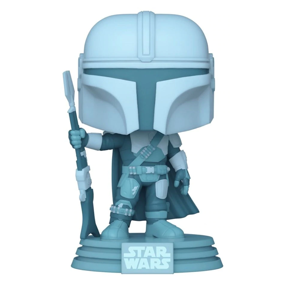 Funko POP! The Mandalorian - The Mandalorian Hologram (Glow in the Dark) Vinyl Figure #345 Entertainment Earth Exclusive [READ DESCRIPTION] - 0