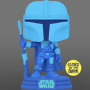 Funko POP! The Mandalorian - The Mandalorian Hologram (Glow in the Dark) Vinyl Figure #345 Entertainment Earth Exclusive - Bards & Cards