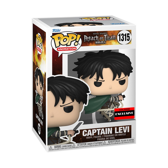 Funko POP! Attack on Titan - Captain Levi Ackerman Vinyl Figure #1315 AAA Anime Exclusive [READ DESCRIPTION] - Bards & Cards
