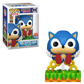 Funko POP! Games: Sonic the Hedgehog - Sonic (Ring Scatter) Vinyl Figure #918 Preview Exclusives (PX) - Bards & Cards