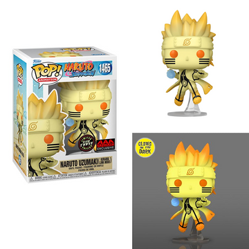 Funko POP! Naruto Shippuden - Naruto Uzumaki  (Kurama Link Mode) Vinyl Figure #1465 AAA Anime Exclusive - Bards & Cards
