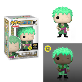 Funko POP! One Piece - Roronoa Zoro (Glow in the Dark) Vinyl Figure #327 Kody Trading Exclusive - Bards & Cards