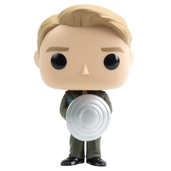 Funko POP! Captain America: The First Avenger - Captain America with Prototype Shield Vinyl Figure #999 Entertainment Earth Exclusive - Bards & Cards