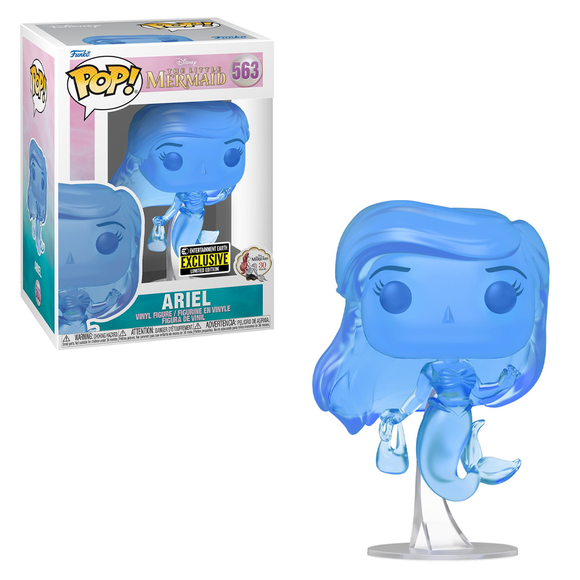 Funko POP! The Little Mermaid - Ariel (Blue Translucent) Vinyl Figure #563 Entertainment Earth Exclusive - Bards & Cards
