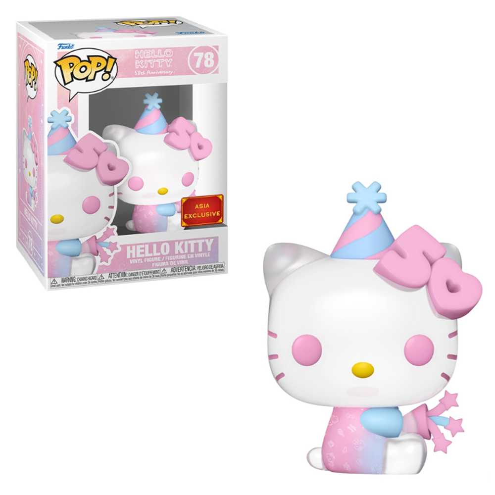 Funko POP! Sanrio: Hello Kitty 50th Anniversary - Hello Kitty with Party Hat Vinyl Figure #78 Asia Pacific Exclusive