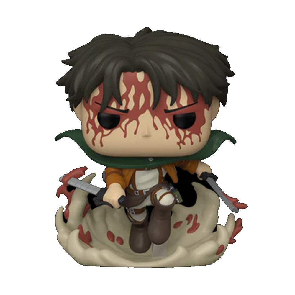 Funko POP! Attack on Titan - Battle Levi (Bloody) Vinyl Figure #1169 Alliance Entertainment Exclusive [READ DESCRIPTION] - 0