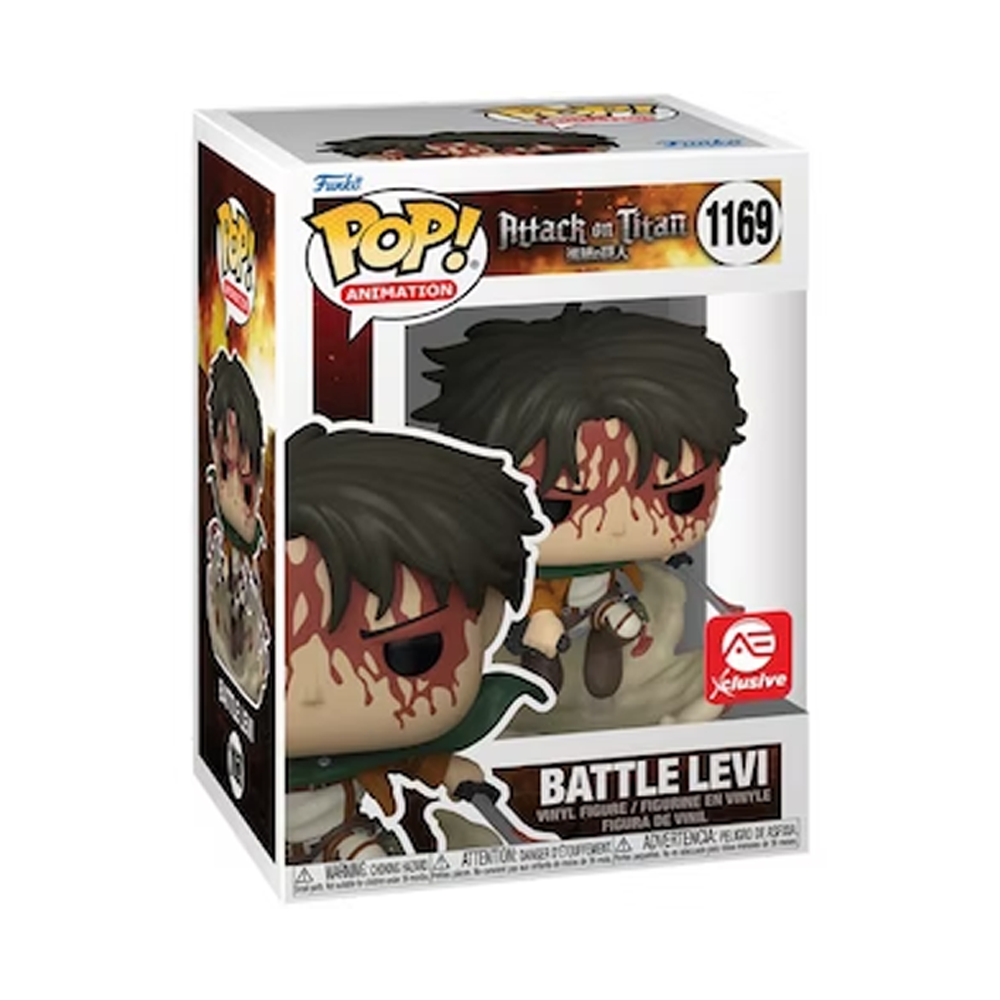 Funko POP! Attack on Titan - Battle Levi (Bloody) Vinyl Figure #1169 Alliance Entertainment Exclusive [READ DESCRIPTION]