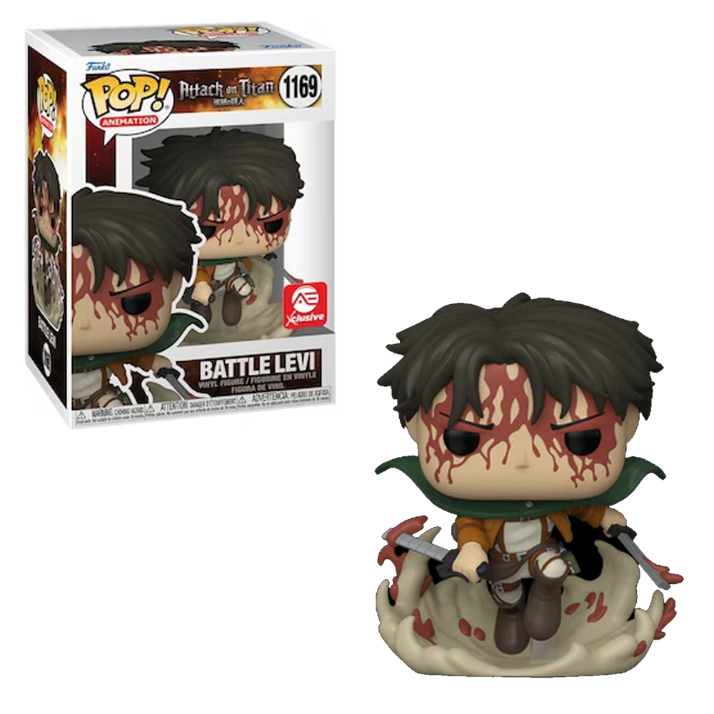 Funko POP! Attack on Titan - Battle Levi (Bloody) Vinyl Figure #1169 Alliance Entertainment Exclusive [READ DESCRIPTION]