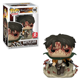 Funko POP! Attack on Titan - Battle Levi (Bloody) Vinyl Figure #1169 Alliance Entertainment Exclusive [READ DESCRIPTION] - Bards & Cards