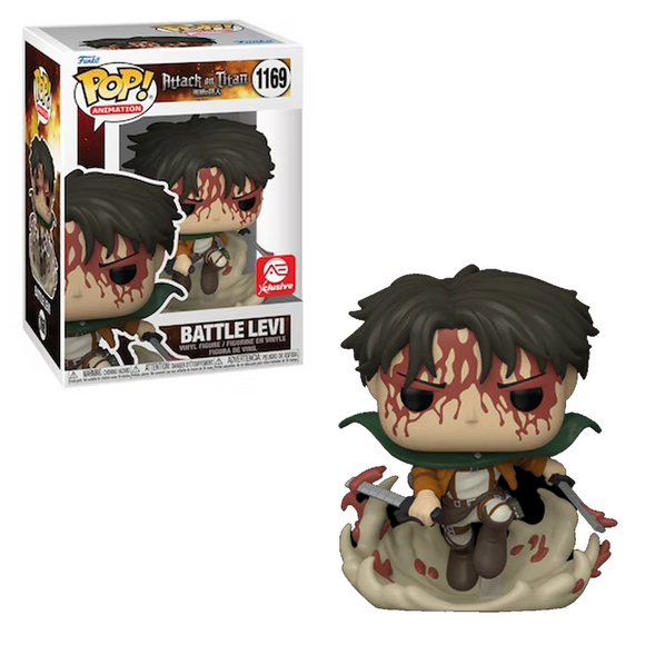 Funko POP! Attack on Titan - Battle Levi (Bloody) Vinyl Figure #1169 Alliance Entertainment Exclusive [READ DESCRIPTION] - Bards & Cards