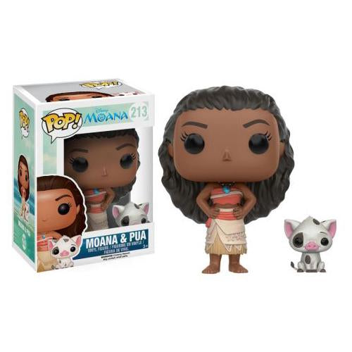 Funko POP! Disney Moana - Moana & Pua  Vinyl Figure #213 - Bards & Cards