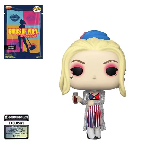 Funko POP! Birds of Prey - Harley Quinn Black Mask Club with Collectible Card  - Entertainment Earth Exclusive - Bards & Cards