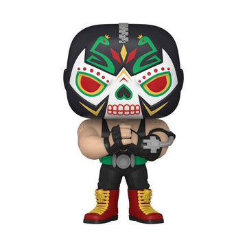 Funko POP! DC Super Heroes: Dia De Los - Bane (Glow in the Dark) Vinyl Figure Entertainment Earth Exclusive - Bards & Cards
