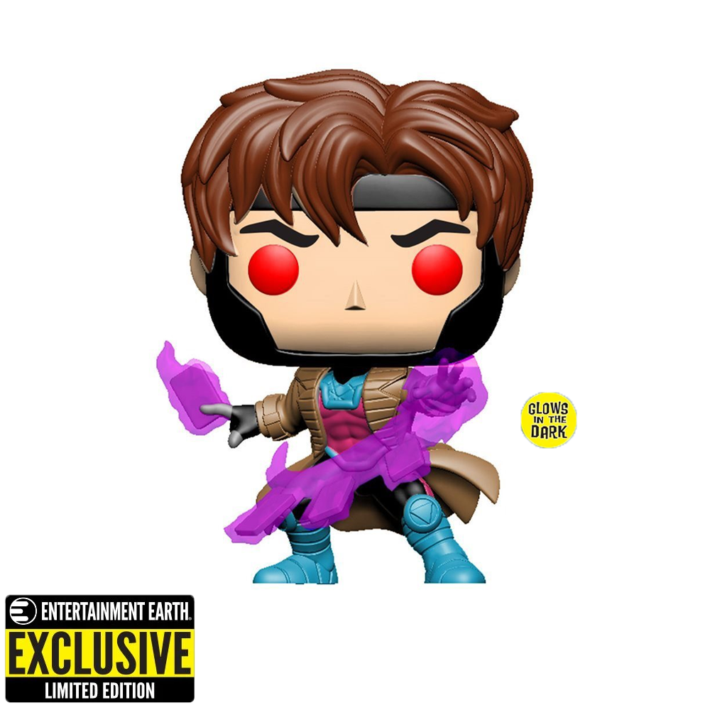 Funko POP! X-Men Classic - Gambit Glow-in-the Dark Vinyl Figure Entertainment Earth Exclusive [READ DESCRIPTION]