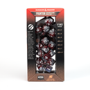 D&D Adventure Dice Set - Fighter Edition | Red 17pc Collection - Bards & Cards