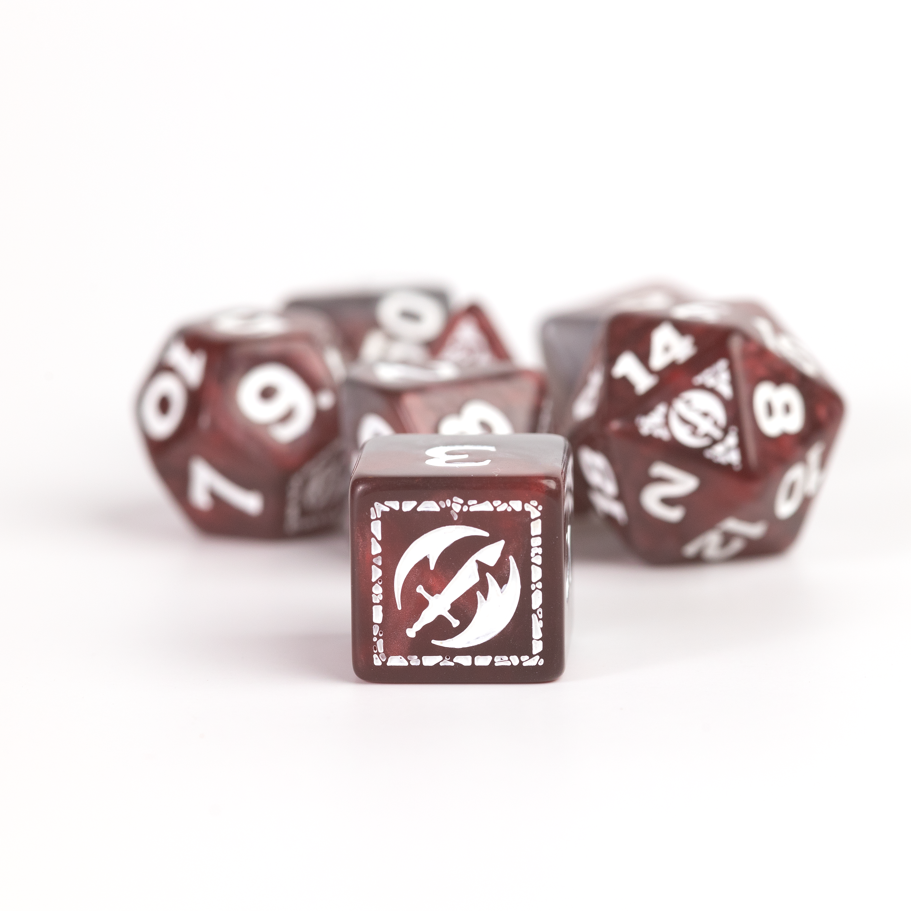 D&D Adventure Dice Set - Fighter Edition | Red 17pc Collection