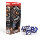 D&D Adventure Dice Set - Fighter Edition | Blue 17pc Collection - Bards & Cards