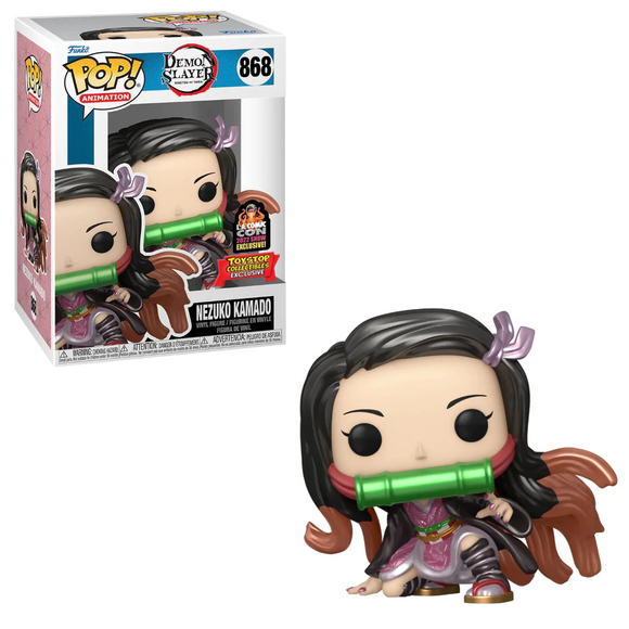 Funko POP! Demon Slayer: Kimetsu No Yaiba - Nezuko Kamado (Metallic Ver.) ToyStop 2022 LACC Exclusive Vinyl Figure #868 - Bards & Cards