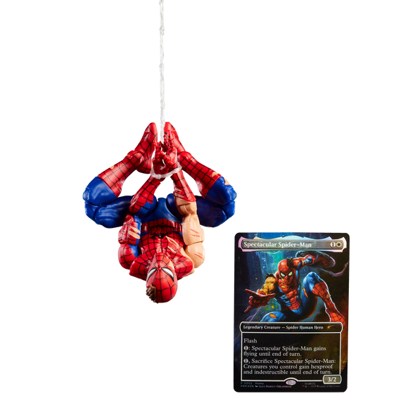Marvel Legends Series Magic: The Gathering Battle-Damaged Spider-Man - Bards & Cards