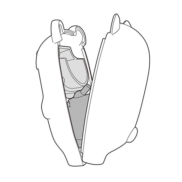 Nendoroid More: Kigurumi Face Parts Case (Orca Whale) - Bards & Cards
