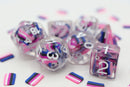 Foam Brain Games Pride Flag RPG Dice Set - Bards & Cards