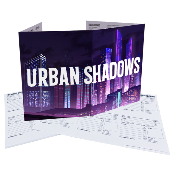 Urban Shadows MC Screen & Campaign Notepads - Bards & Cards