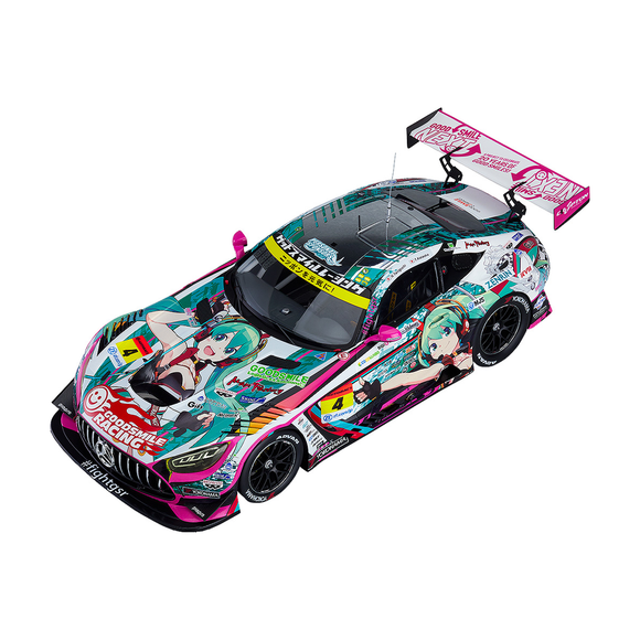 Good Smile Racing: Vocaloid - Racing Hatsune Miku AMG (2020 Super GT Okayama Test Ver.) 1/18 Scale Resin Miniature Car Figure - Bards & Cards