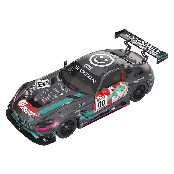 Good Smile Racing: Vocaloid - Racing Hatsune Miku AMG (2017 SPA24H Finals Ver.) 1/18 Scale Resin Miniature Car Figure - Bards & Cards