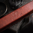 Gemstone Black Night Raised Obsidian Hand Carved DND Dice Set - Bards & Cards