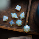 Gemstone Opalite Elven Cut DND Dice Set - Bards & Cards