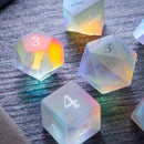 Gemstone Raised Dichroic Glass DND Dice Set - Bards & Cards
